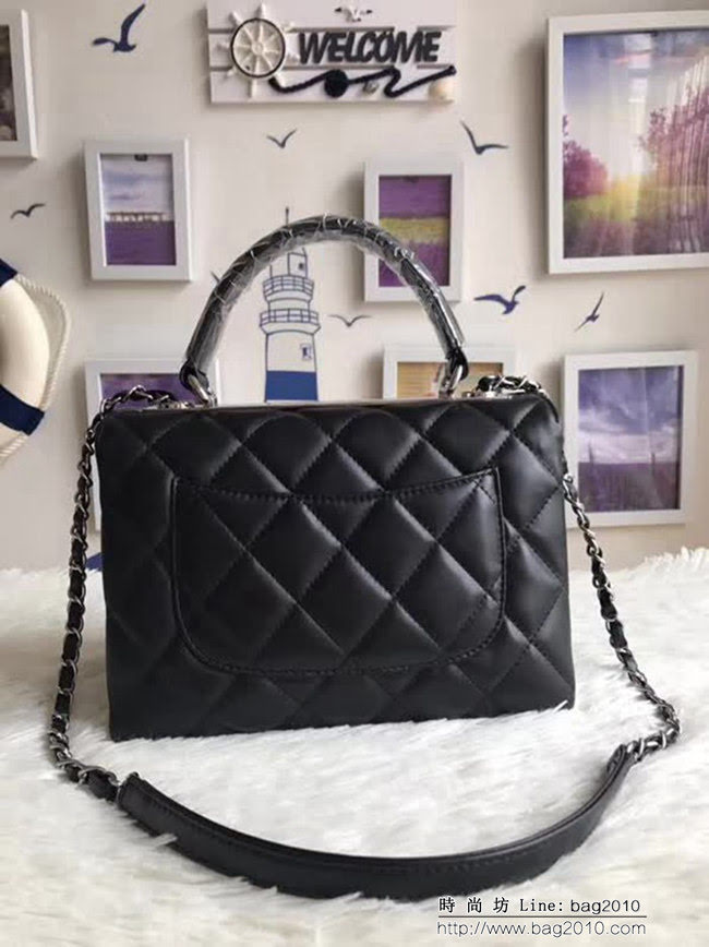 香奈兒CHANEL 92236 2018秋冬小羊皮手提肩背斜背鏈條包 DSC1066